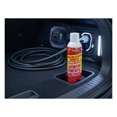 Extintor Portátil en Aerosol / Fuegos Clase A, K y Li / Baterías Ion-Litio / Descarga 35 s / Alcance 2 m (6.6 ft) / 250 ml / | SIERRA STORE
