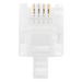 LINKEDPRO BY EPCOM TCRJ11-100 - Plug Modular RJ11 / 4 Contactos / Chapado Oro 50 Micras / Paquete 100 Piezas | SIERRA STORE