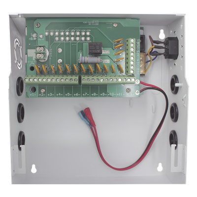 Fuente de poder profesional de 12 Vcc @ 16 A / para 16 cámaras / Con capacidad de batería de respaldo / Requiere batería / Voltaje de | SIERRA STORE