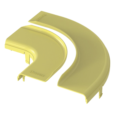 PANDUIT FRRASC6LYL - Tapa para Ángulo Recto Horizontal / 90° / 4x4 pulgadas / Acceso 3/4" (19 mm) / ABS 94V-0 / Amarillo | SIERRA STORE