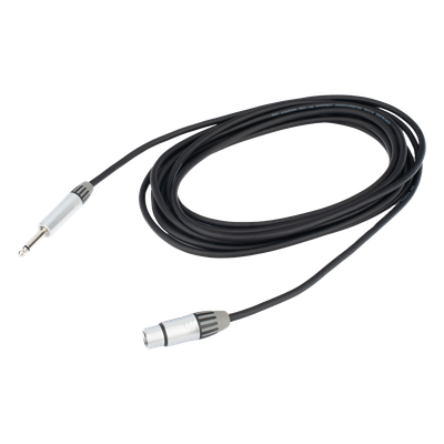 Cable de Audio / XLR 3 Polos Hembra a Plug 1/4 in Mono / 3 m (9.8 ft) / Triple Blindaje / Conectores Seetronic Serie M | SIERRA STORE