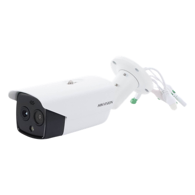 HIKVISION DS-2TD2628-7/QA - Cámara Bala IP Dual / Térmica 256 x 192 / Óptica 4 Megapixel / IR 30 m (98.4 ft) / PoE / Termométrica / | SIERRA STORE
