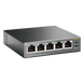Switch de Escritorio / 5 Puertos Gigabit / 4 Puertos PoE 802.3af/at 65W / PoE Extendido 250m (820 pies) / Sin Ventilador | SIERRA STORE