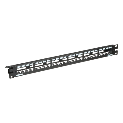 PANDUIT CP24WSBLY - Panel de Parcheo Modular / 24 Puertos / 1UR / Plano / Totalmente Blindado / Acero Inoxidable | SIERRA STORE