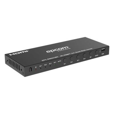 Multivisor HDMI / 4 Entradas x 1 Salida / 4K@30Hz / Vista Cuádruple / Control IR / HDCP 1.4 | SIERRA STORE
