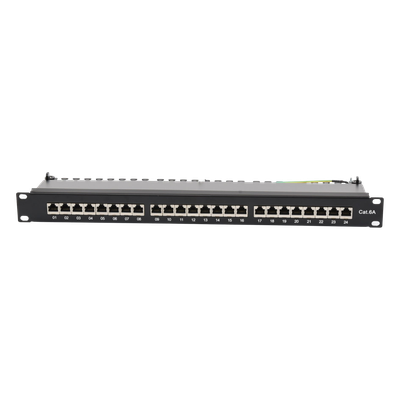 LINKEDPRO BY EPCOM LP-PP-CS-6A-24P - Panel de Parcheo / 24 Puertos / Cat6A Blindado / 1U Rack / T568A/B / 0 a 70°C | SIERRA STORE