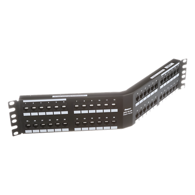 PANDUIT DPA48688TGY - Panel de Parcheo / Cat 6 / 48 Puertos / 2UR / Angulado / 110 IDC / PoE 100W | SIERRA STORE