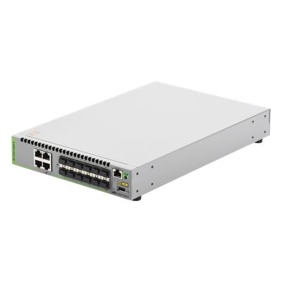 Switch Capa 3 Stackeable / 12 Puertos SFP/SFP+ 10G / 4 Puertos RJ-45 100/1000/10G / 238 Mpps / AlliedWare Plus | SIERRA STORE