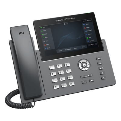 Teléfono IP / 12 Líneas SIP / 6 Cuentas / Pantalla Táctil 7" / Wi-Fi Dual Band / PoE Gigabit / Bluetooth / Audio HD Opus | SIERRA STORE