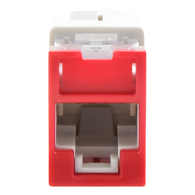 SIEMON U6A-H03NS - Jack RJ45 Cat6a / UTP / Montaje Híbrido Plano-Angulado / Terminación 110 / Color Rojo | SIERRA STORE