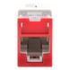 SIEMON U6A-H03NS - Jack RJ45 Cat6a / UTP / Montaje Híbrido Plano-Angulado / Terminación 110 / Color Rojo | SIERRA STORE