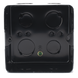 Caja de Registro / Acero Galvanizado 1.45-1.50mm / 10x10 cm (3.94x3.94 in) / Incluye Tapa y Tornillos / Negro | SIERRA STORE
