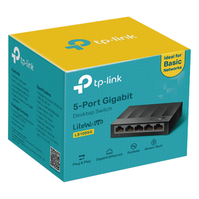 Switch / 5 Puertos Gigabit / 10 Gbps / Fanless / 3.5×2.8×0.9 in | SIERRA STORE