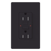 Tomacorriente GFCI / 15 A / 125 V~ 60 Hz / Autoprueba continua / Disparo 4-6 mA / Resistente a manipulaciones / Negro | SIERRA STORE