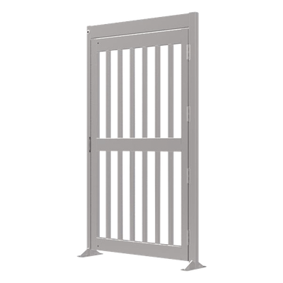 Puerta Peatonal de Alta Seguridad / Cuerpo Completo / Acero Inoxidable #304 Satinado / Cerradura Eléctrica Fail-Safe/Fail-Secure / | SIERRA STORE