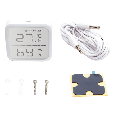 HIKVISION DS-PDTPH-E-WB(B) - Sensor Inalámbrico de Temperatura y Humedad / Rango -35°C a 99°C / Alcance 800 m (2624.7 ft) / Cifrado | SIERRA STORE