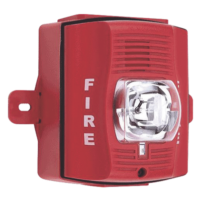 Sirena Estrobo Para Exterior De Dos Hilos Color Rojo Montaje Pared | SIERRA STORE