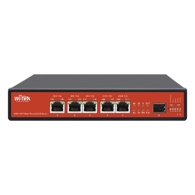 Controlador Solar con Switch PoE Industrial / 1 Puerto 802.3bt 90W / 2 Puertos 802.3af/at 30W / 2 Puertos PoE Pasivo 24/48 Vcc 24W / | SIERRA STORE