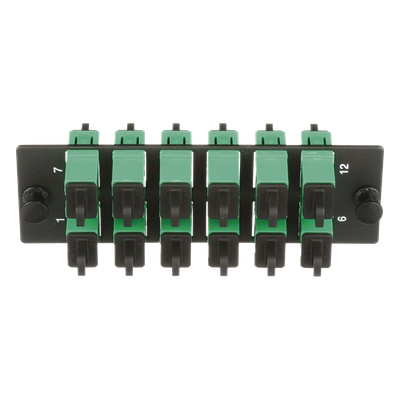 PANDUIT FAP12WAGSCZ - Placa Acopladora de Fibra Óptica / 12 Conectores SC/APC / Monomodo OS1/OS2 / Color Verde / Cerámica Zirconia | SIERRA STORE