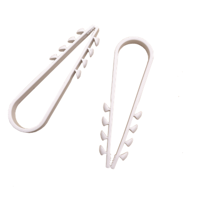 Clips Sujetadores de Plástico / 100 Piezas / Diámetro 19 a 25 mm / Fijación en Pared / UTP, Coaxial y Eléctrico | SIERRA STORE