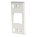 SIEMON CT2-FP-02 - Placa de Pared / 1 Puerto Acoplador / Estándar Británico 85x85mm / Color Blanco | SIERRA STORE