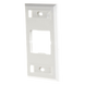 SIEMON CT2-FP-02 - Placa de Pared / 1 Puerto Acoplador / Estándar Británico 85x85mm / Color Blanco | SIERRA STORE