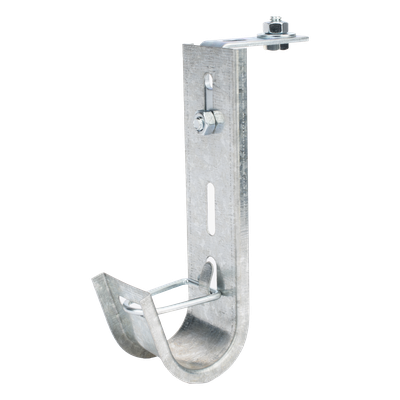 Soporte J-Hook / Capacidad 10 Cables Cat6 / Acero al Carbón / Fijación Perforada / Interior | SIERRA STORE