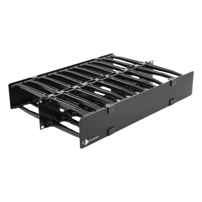 SIEMON HCM-6-2UD - Organizador de Cable Horizontal / Doble Profundidad 6in (152mm) / Rack 19in / 2UR / Alta Densidad | SIERRA STORE