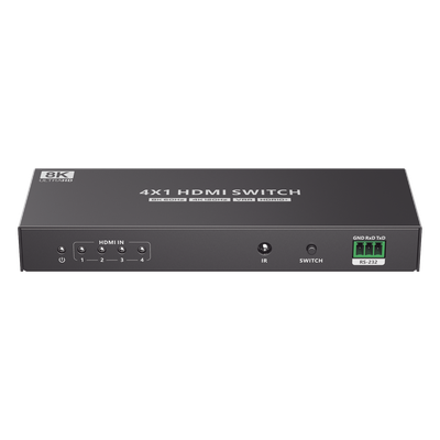 Conmutador HDMI / 4 Entradas 1 Salida / 8K@60Hz / 48 Gbps / HDMI 2.1 / Control IR y RS-232 | SIERRA STORE