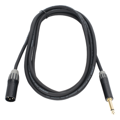 Cable de Audio XLR a Plug / 3 Polos Macho a 1/4 in Mono / Doble Blindaje / Longitud 3 m (9.8 ft) / Conectores Seetronic Serie M | SIERRA STORE