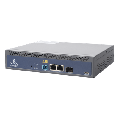 OLT GPON / 1 Puerto PON SC/UPC / 128 ONUs / 3 Puertos Uplink / 20 km (12.4 mi) / Redundancia AC/DC / Rack | SIERRA STORE