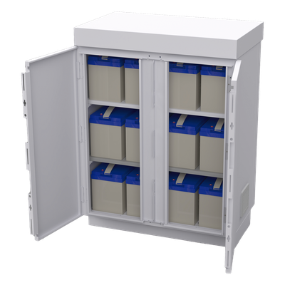 EPCOM INDUSTRIAL EFCB091206W - Gabinete Exterior para Baterías y Radiocomunicación / Acero Galvanizado / 12 Baterías PL110D12 / 1180 x | SIERRA STORE