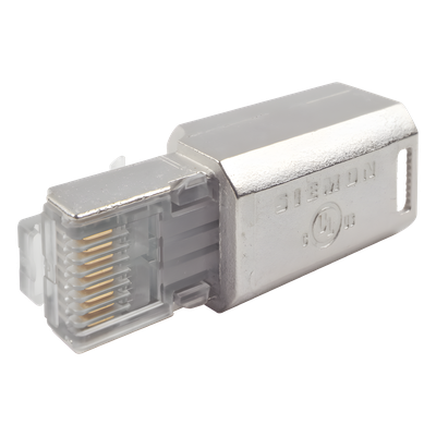 SIEMON ZP1-6AS-00S - Conector RJ45 Cat6A Blindado / Terminación en Campo / 10 Gbps / Sin Clip Protector / UL 2043 Plenum | SIERRA STORE