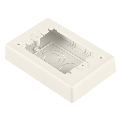 PANDUIT JBP1EWH - Caja de Pared Superficial Sencilla / 5.19 x 3.45 x 1.75 in / PVC Autoextinguible / Salidas 1/2, 3/4, 1 in / Blanco | SIERRA STORE