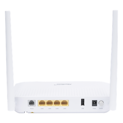 ONT GPON / 4 Puertos Gigabit / Wi-Fi Dual Band 2.4/5 GHz / 1 Puerto POTS / USB 2.0 / MIMO 2x2 / 2 Antenas 5 dBi / SC/UPC | SIERRA STORE
