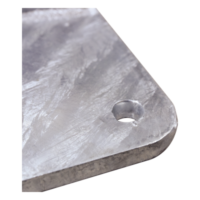Base para Mástil / 30 x 30 cm / Tubo 50 cm (19.7 in) / Galvanizado en Caliente / Tornillos Opresores 3/8'' / Mástiles 1'' a 2'' | SIERRA STORE