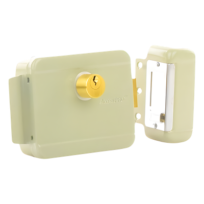 ACCESSPRO ACCESSRIML - Cerradura Eléctrica / Doble Cerrojo / 12 VCA 2.5 A / Activación por Pulso 2 s / Exterior / Puerta Izquierda | SIERRA STORE