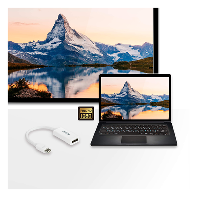 Adaptador Mini DisplayPort a HDMI / 1920x1200 / 1080p HDTV / Audio Dolby TrueHD y DTS-HD / 0.62 x 0.07 x 0.04 ft | SIERRA STORE