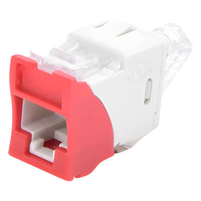 SIEMON U5-H03NS - Jack / Cat5e UTP / Montaje Híbrido Plano o Angulado / Color Rojo / Punch Down 110 / -10 a 60°C | SIERRA STORE