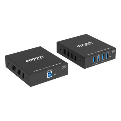 Extensor USB 3.0 / Hasta 100 m (328 ft) por CAT6a / PoC Bidireccional 24 Vcc / RS-232 / 4x USB-A / 5 Gbps | SIERRA STORE