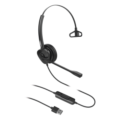 Diadema USB Monoaural / Cancelación de Ruido ENC / Audio HD / Micrófono Dual / Plug-and-Play | SIERRA STORE