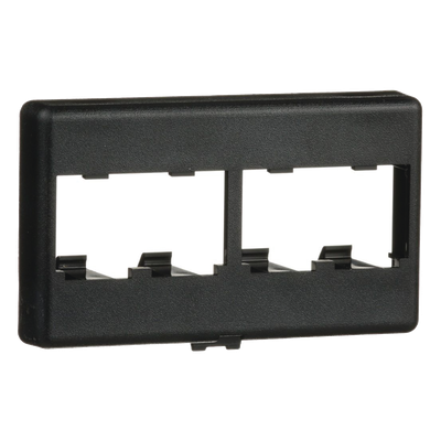 PANDUIT CFFP4BL - Placa de Mobiliario Modular / 4 Puertos Mini-Com / ABS / 2.9 x 1.77 x 0.88 in / Negro | SIERRA STORE