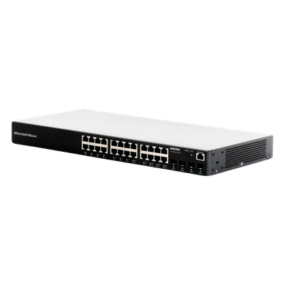 Switch Administrable / 24 Puertos Gigabit RJ45 / 4 Puertos SFP Uplink / 56 Gbps / GWN Cloud | SIERRA STORE