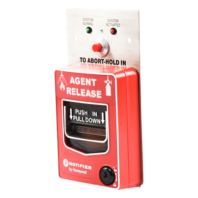 Estación de Liberación de Agente / Doble Acción / Aborto Manual / Indicadores LED / Policarbonato / 0°C a 49°C | SIERRA STORE