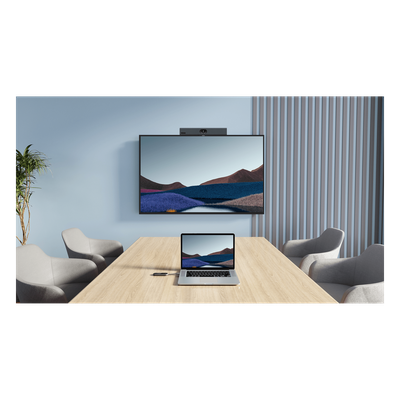 Barra de Videoconferencia Todo en Uno / 4K / Lente 120° / 8 Micrófonos MEMS con IA / Auto Framing / Microsoft Teams y Zoom / Android | SIERRA STORE