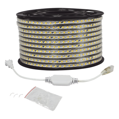 Manguera LED / 50 m (164 ft) / Blanco Cálido 2700K / IP65 / 120° / Cortable cada 100 cm / 45-110V CD | SIERRA STORE
