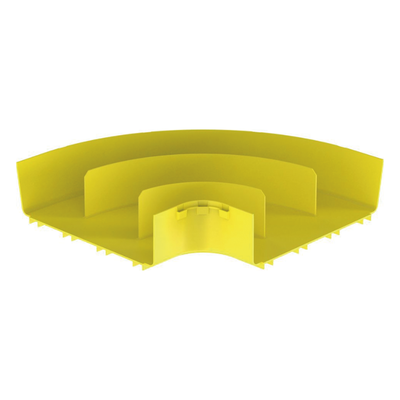 PANDUIT FRRA12X4LYL - Ángulo Recto Horizontal / 90° / Para Canaleta 12x4 / Radio de Curvatura 50.8 mm / ABS 94V-0 / Color Amarillo | SIERRA STORE