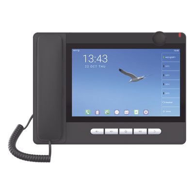Teléfono IP  Android 9.0 Empresarial para 20 líneas SIP, pantalla táctil, Wi-Fi y Bluetooth, PoE, hasta 112 botones DSS, puertos | SIERRA STORE