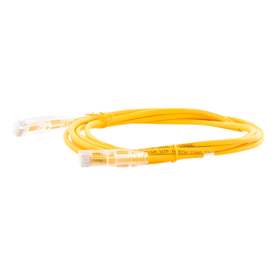 LINKEDPRO BY EPCOM LP-UT6A-200-YE28 - Cable de Parcheo Slim UTP Cat6A / 2 m (6.56 ft) / 28 AWG / Amarillo / RJ45 Chapado en Oro | SIERRA STORE