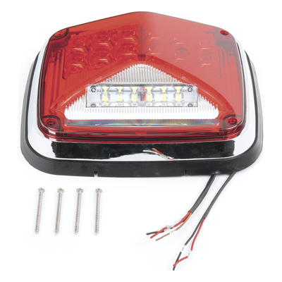Luz de Advertencia LED / 8 X 6" / Color Rojo / Luz de Trabajo Blanca 12 W / 11 Patrones de Destello / IP67 / 12-30 VCC | SIERRA STORE